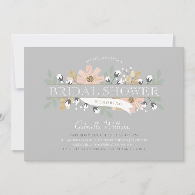 Invitación Blossoming Bridal Shower (Anverso)