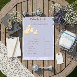 Invitación Blue A Silly Goose Price is Right Game card