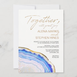 Invitación Blue Agate Wedding Invitation