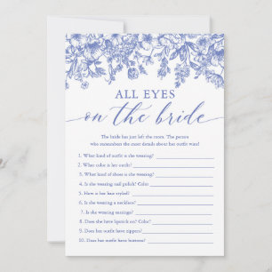 Invitación Blue All Eyes On The Bride Bridal Shower Game