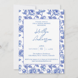 Invitación Blue and White Chinoiserie Bridal Shower