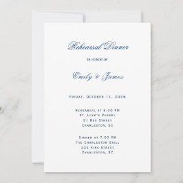 Invitación Blue and White Wedding
