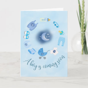 Invitación Blue Baby Boy Baby Shower