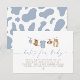 Invitación Blue Baby Clothesline Little Cowboy Baby Shower