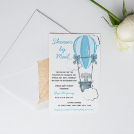 Invitación Blue Baby Shower by Mail Invitation