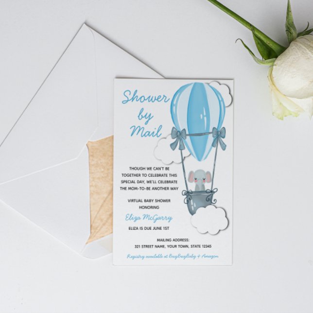 Invitación Blue Baby Shower by Mail Invitation (Subido por el creador)