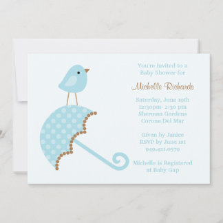 Invitación Blue Baby Shower Invitation