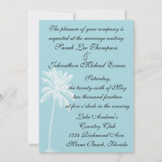 Invitación Blue Beach Getaway 5 x 7