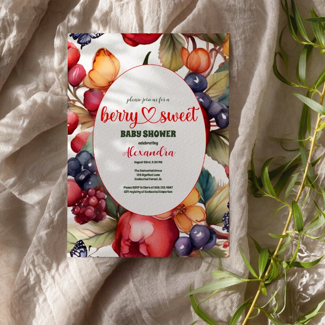 Invitación Blue Blueberry Berry Sweet Baby Shower (Subido por el creador)