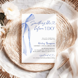 Invitación Blue Bow Algo Azul Antes De Hacer Ducha Británica