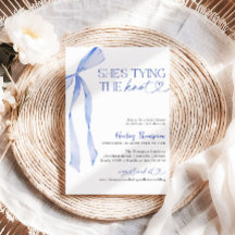 Blue Bow está atando la ducha nupcial