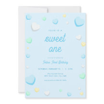 Blue Boy Sweet One First Birday Invitation