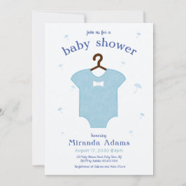Invitación Blue Boy Vress Baby Shower