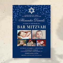Invitación Blue Boys Bar Mitzvah Photo