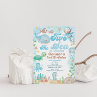 Blue Brown Retro Buceador Dos El Mar Segundo Cumpl