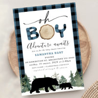 Blue Buffalo Check Lumberjack Baby Shower