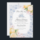 Invitación Blue Chinoiserie Tea Fiesta Birthday Toile<br><div class="desc">¡Es hora de tomar té con la futura mamá! Eleva tu próxima ducha de bebé con este delicado ramo de flores chinoiserie azul claro. Esta temática floral caprichosa se inspira en el encanto de un jardín inglés,  decorado con un mosaico pastel con azulejos y flores rosas suaves.</div>