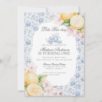 Blue Chinoiserie Tea Fiesta Birthday Toile