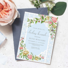 Invitación Blue Chinoiserie Trianon Ladies Brunch