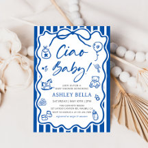 Blue Ciao Baby Whimsical Italiano Baby Shower