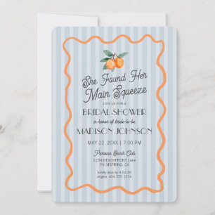 Invitación Blue Cutie Pastel Main Squeeze Tema Bridal Shower