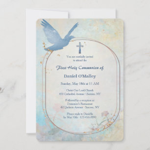 Invitación Blue Dove Religious