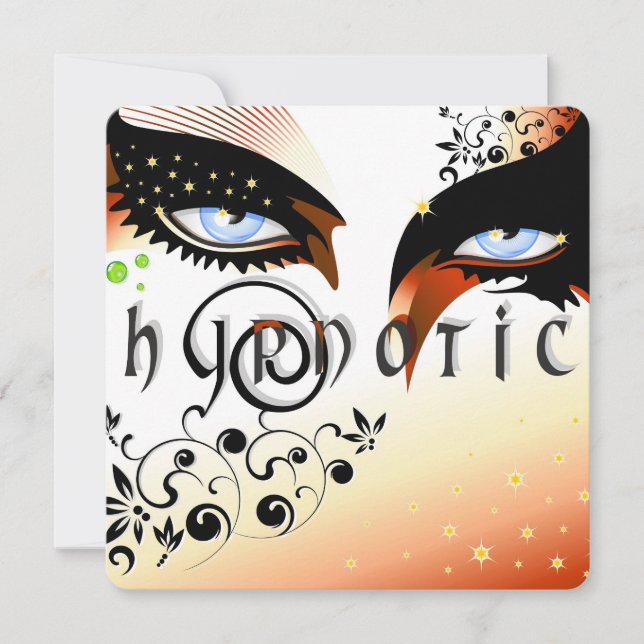 Invitación Blue Eyes Fashion Make Up (Anverso)