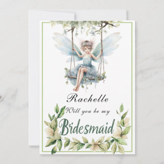 Invitación Blue Fairy Swing Serás Mi Novia