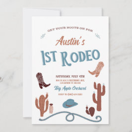 Invitación Blue First Rodeo