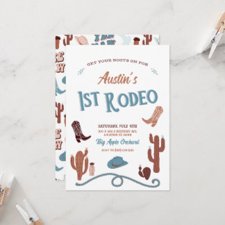 Invitación Blue First Rodeo