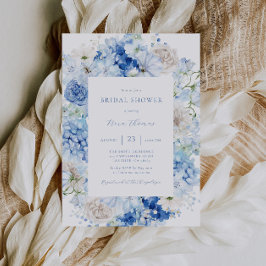 Invitación Blue Floral Bridal Shower