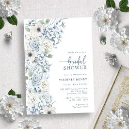 Invitación Blue Floral Bridal Shower