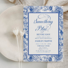 Invitación Blue Floral Bridal Shower