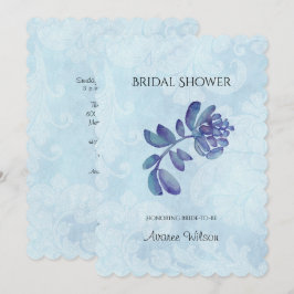 Invitación Blue Floral Bridal Shower