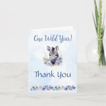 Blue Floral Zebra Birthday (Día de la cebra floral