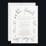 Invitación  blue foliage wedding acrylic invitation<br><div class="desc">blue foliage wedding invitation</div>