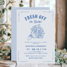 Blue Fresh Off The Market Garden Bridal Shower