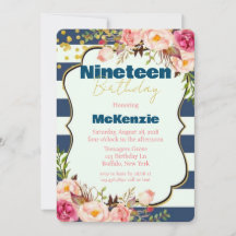 Blue Gold Pink Peony Chica