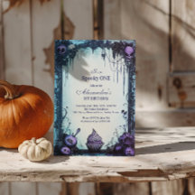 Blue Gothic Spooky ONE Cumpleaños