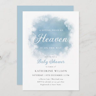 Invitación Blue Heaven envió a Cloud Baby Shower