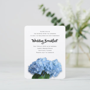 Invitación Blue Heaven Hydrangea Boda Breakfast