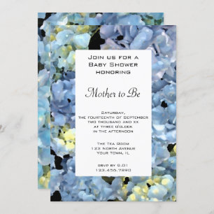 Invitación Blue Hydrangea Baby Shower