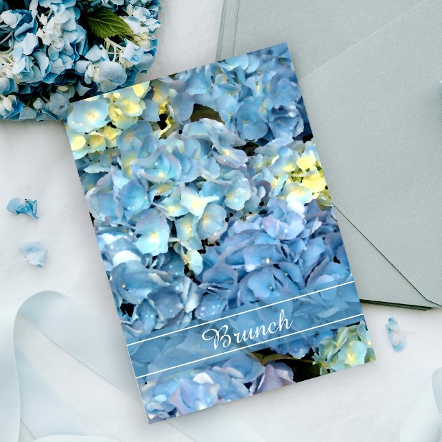 Invitación Blue Hydrangea Blossom Post Wedding Brunch (Subido por el creador)