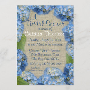 Invitación Blue Hydrangea Bridal Shower