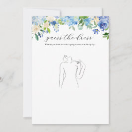 Invitación Blue Hydrangea Bridal Shower Adivinan El Juego De 