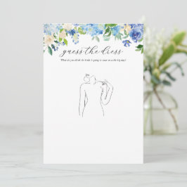 Invitación Blue Hydrangea Bridal Shower Adivinan El Juego De
