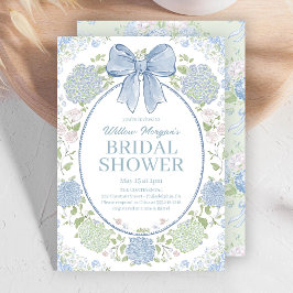 Invitación Blue Hydrangea Bridal Shower Invitation