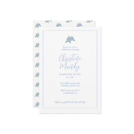 Invitación Blue Hydrangea Classic Coastal Bridal Shower