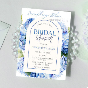 Invitación Blue Hydrangea Floral Arch Bridal Shower