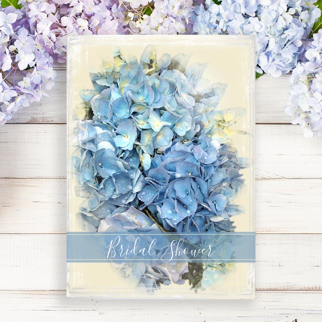 Invitación Blue Hydrangea Flower Briower (Subido por el creador)